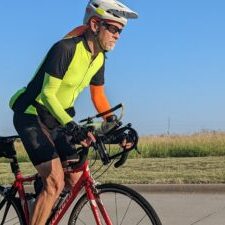 Don on bicycle